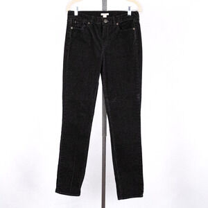 J.Crew Women's High Rise 10" Skinny Corduroy Pants Size 29 Classic Black Capsule